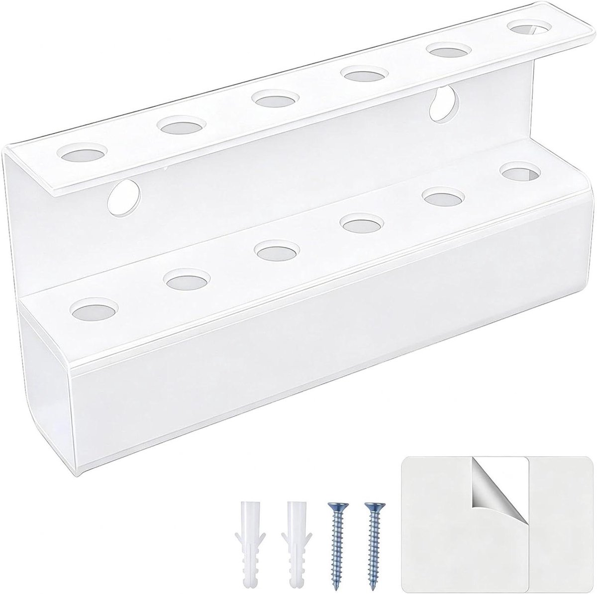 Dartpijlhouder Set - Dart Accessoires - Ordelijk Houden - Montage Zonder Boren - 15.5 x 8 cm - Wit