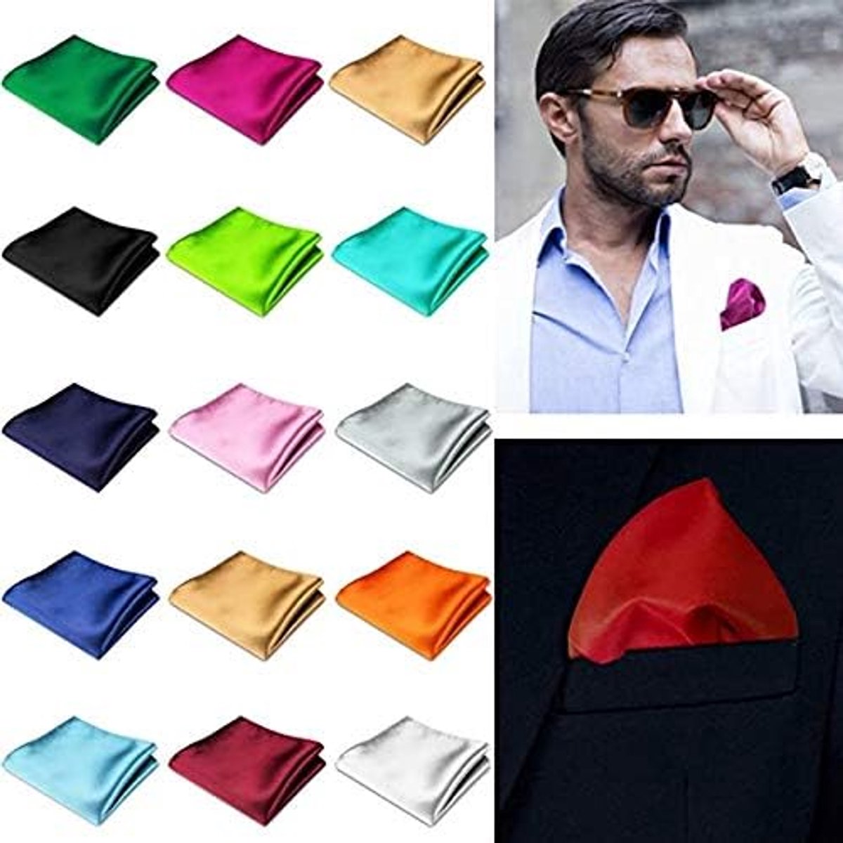 BAG BAG SATIN RED CLASSIC MEN'S LADIES NEW, Red, One Size, Red - ShopVlot
