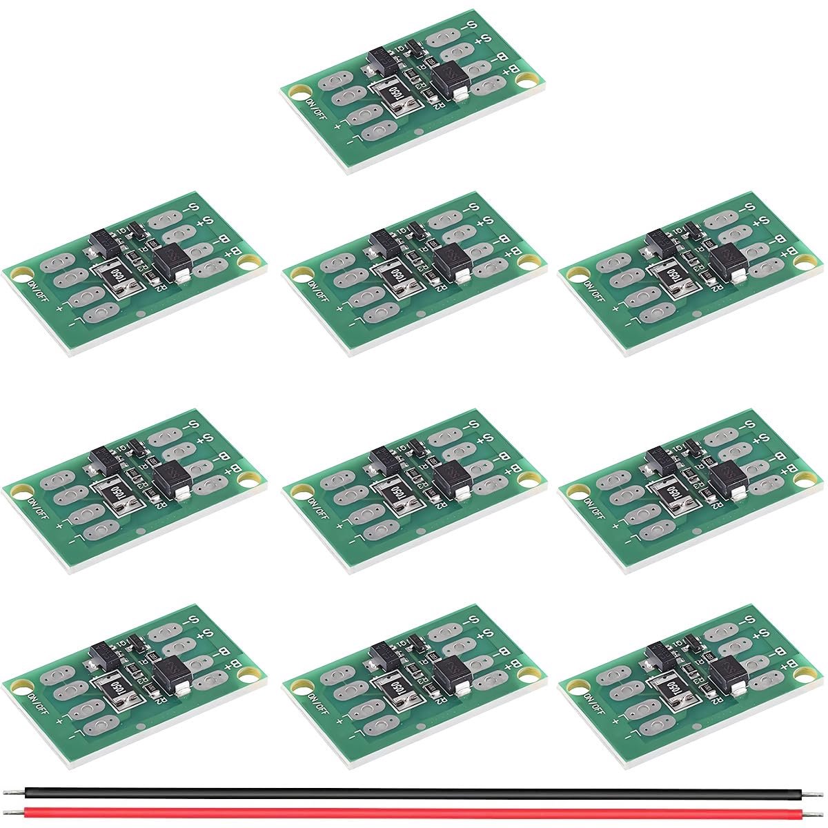 10pcs Solar Charge Controller Module Switch for 1S-4S Floor Lamp Charging Controller for Lithium Battery with Red and - ShopVlot