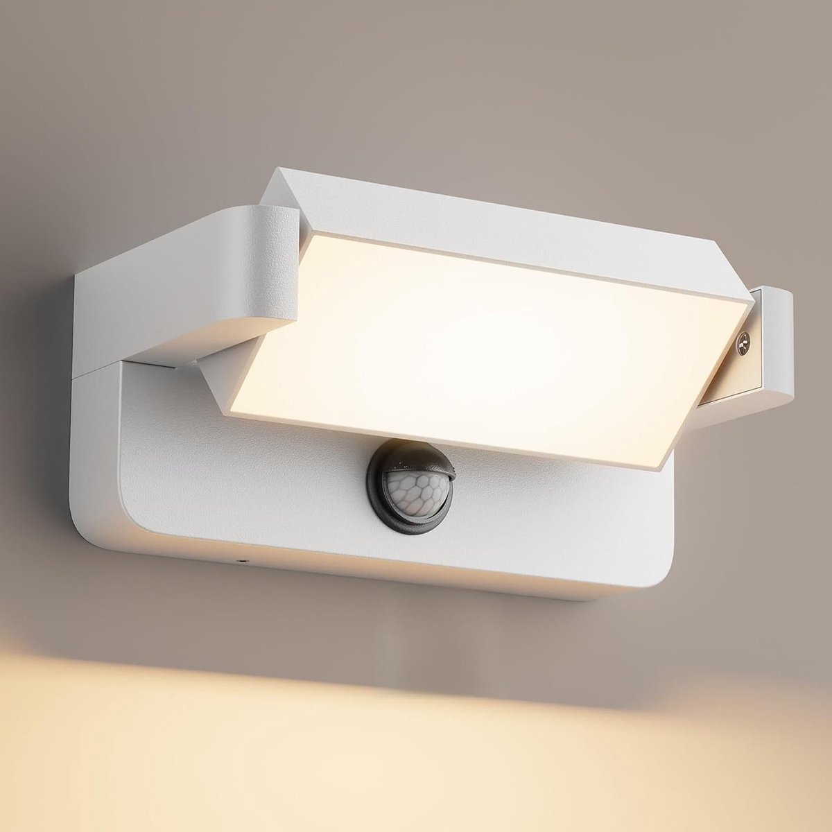 Aipsun 24 W Outdoor and Indoor Wall Light LED with Motion Sensor White IP65 3000 K Outdoor LED with Acrylic Sheet LED - ShopVlot