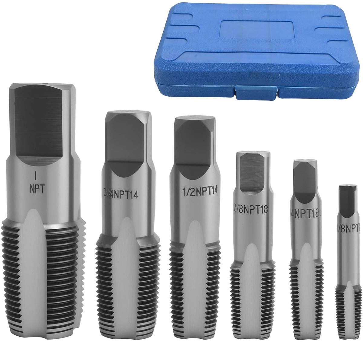 6-piece pipe tap set for carbon steel pipes, suitable for professional applications in PVC pipe industry, automotive - ShopVlot