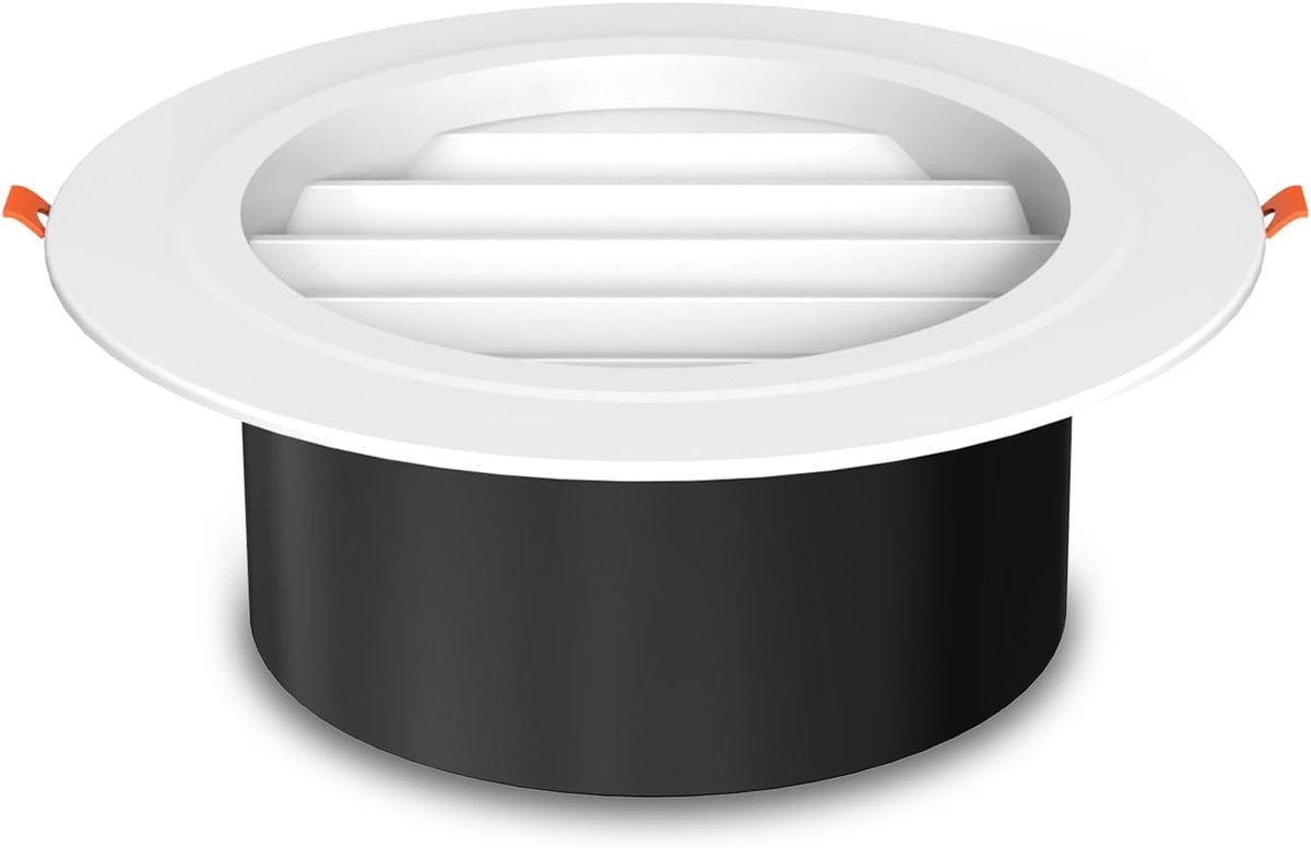 Aygrochy Afvoerventiel, 100 mm, ABS, verdikt wandrooster, ontluchtingsafdekking voor afvoerventilator, buisventilator - ShopVlot