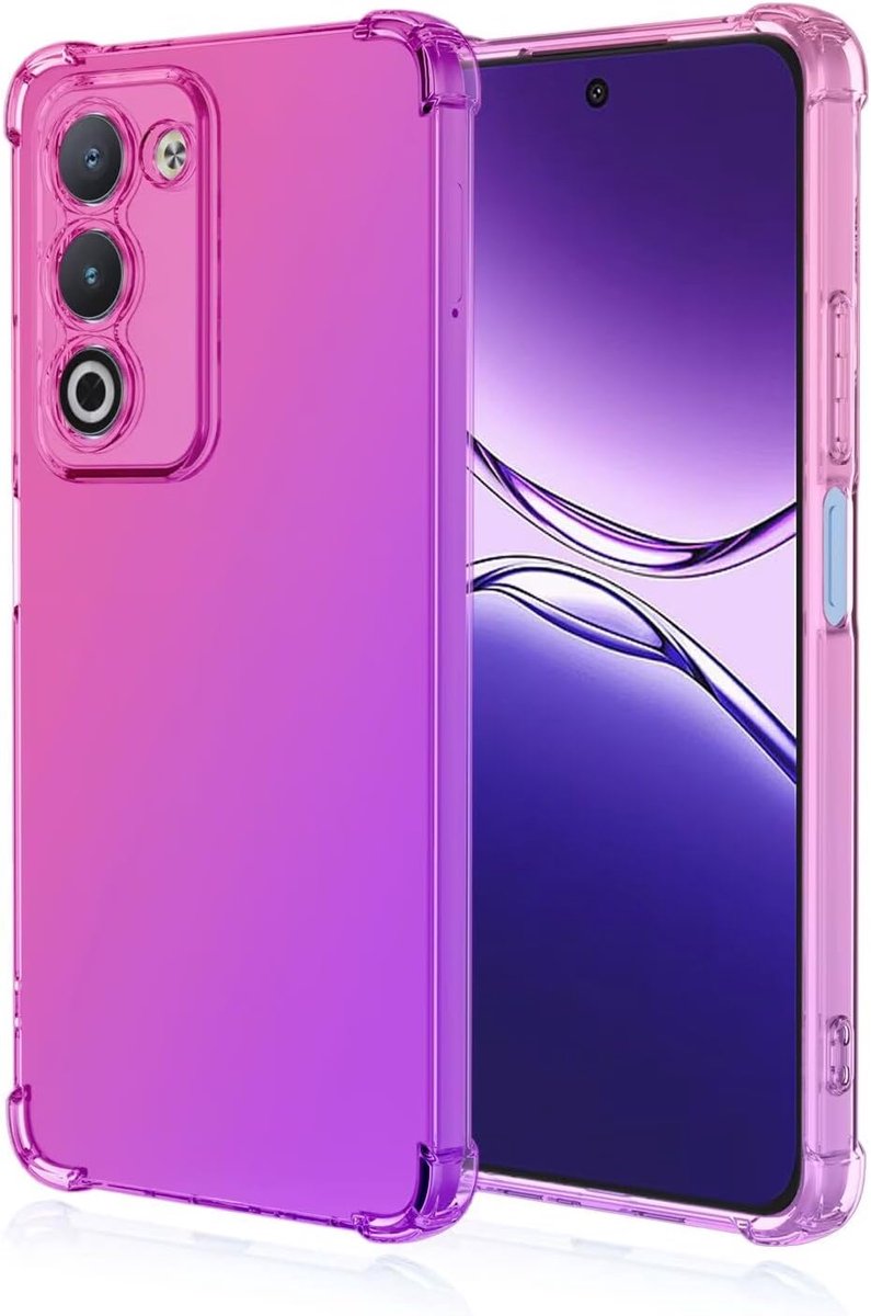 Mobiele hoes geschikt voor Oppo A5m (6.67 inch) - Transparante TPU siliconen gradient kleur - Bescherming tegen vallen - ShopVlot