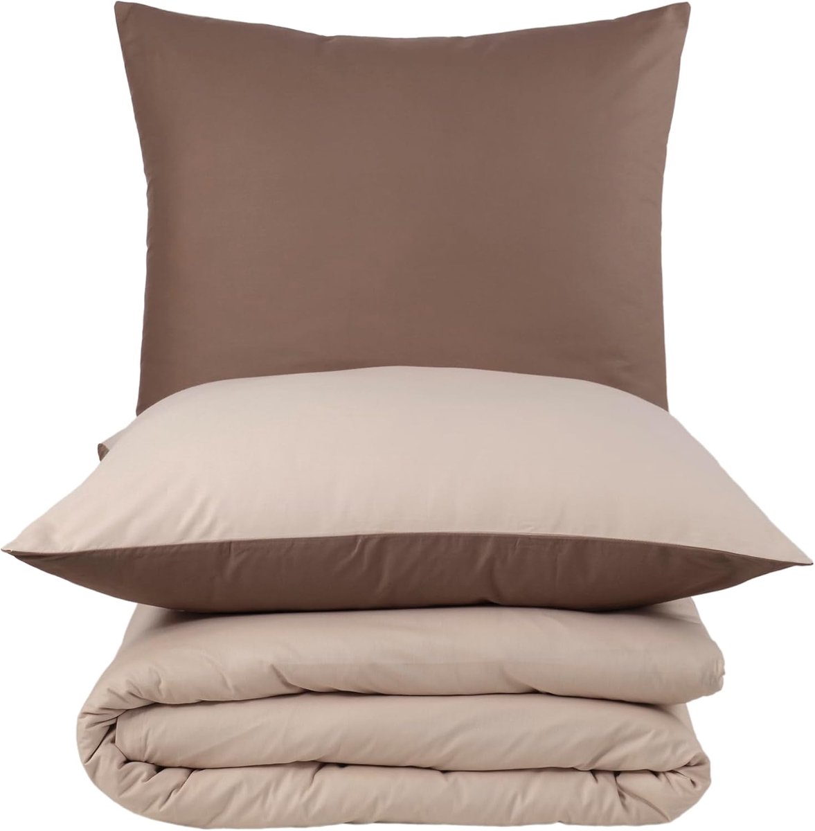 Renforcé beddengoed, 220 x 200 cm, van 100% katoen, ademend Ranforce beddengoed voor elk seizoen, ritssluiting, 2 x - ShopVlot