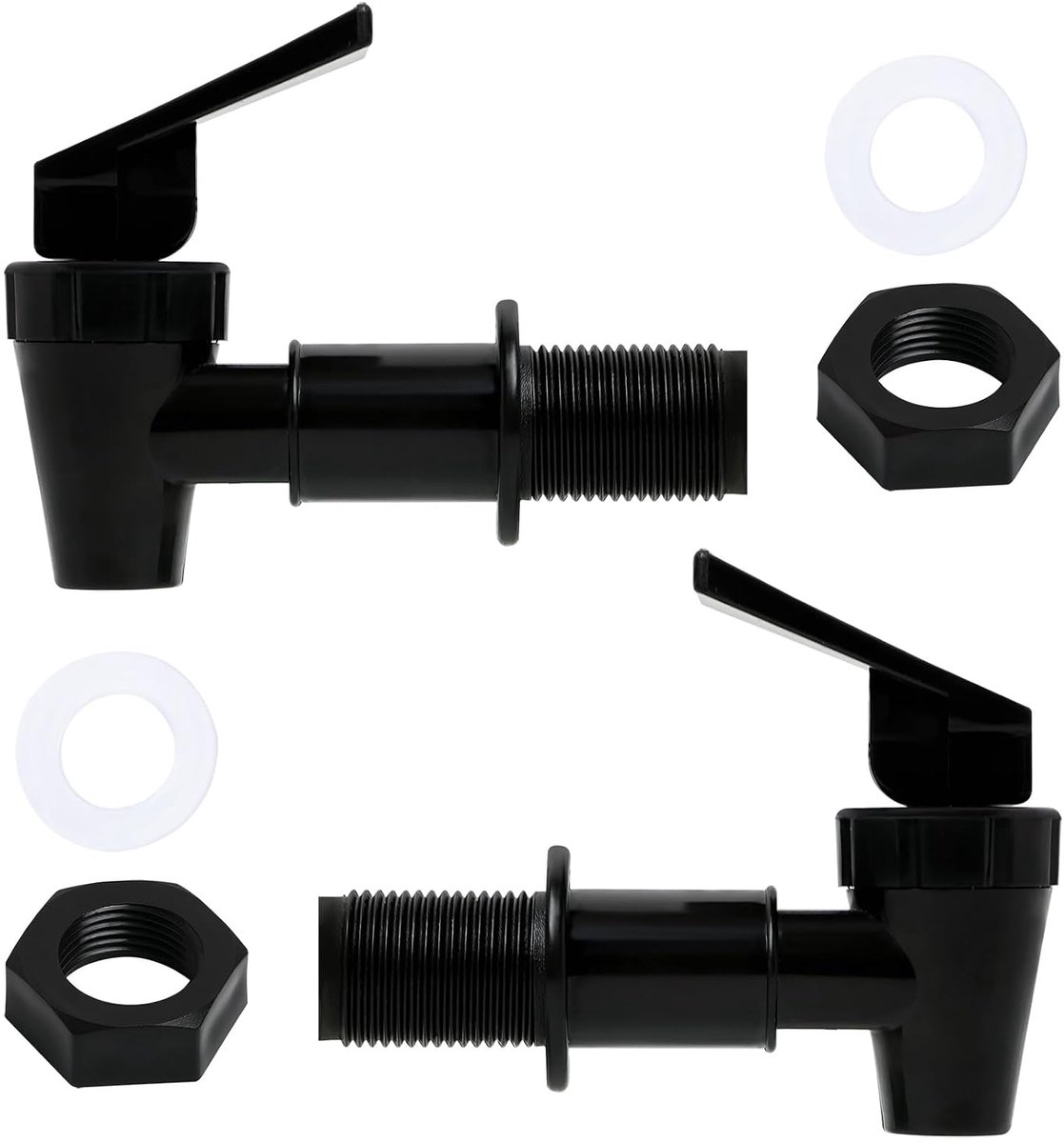 Set of 2 plastic filling tap for beer bucket and beverage dispenser, universal faucet, water dispenser, spare tap - ShopVlot