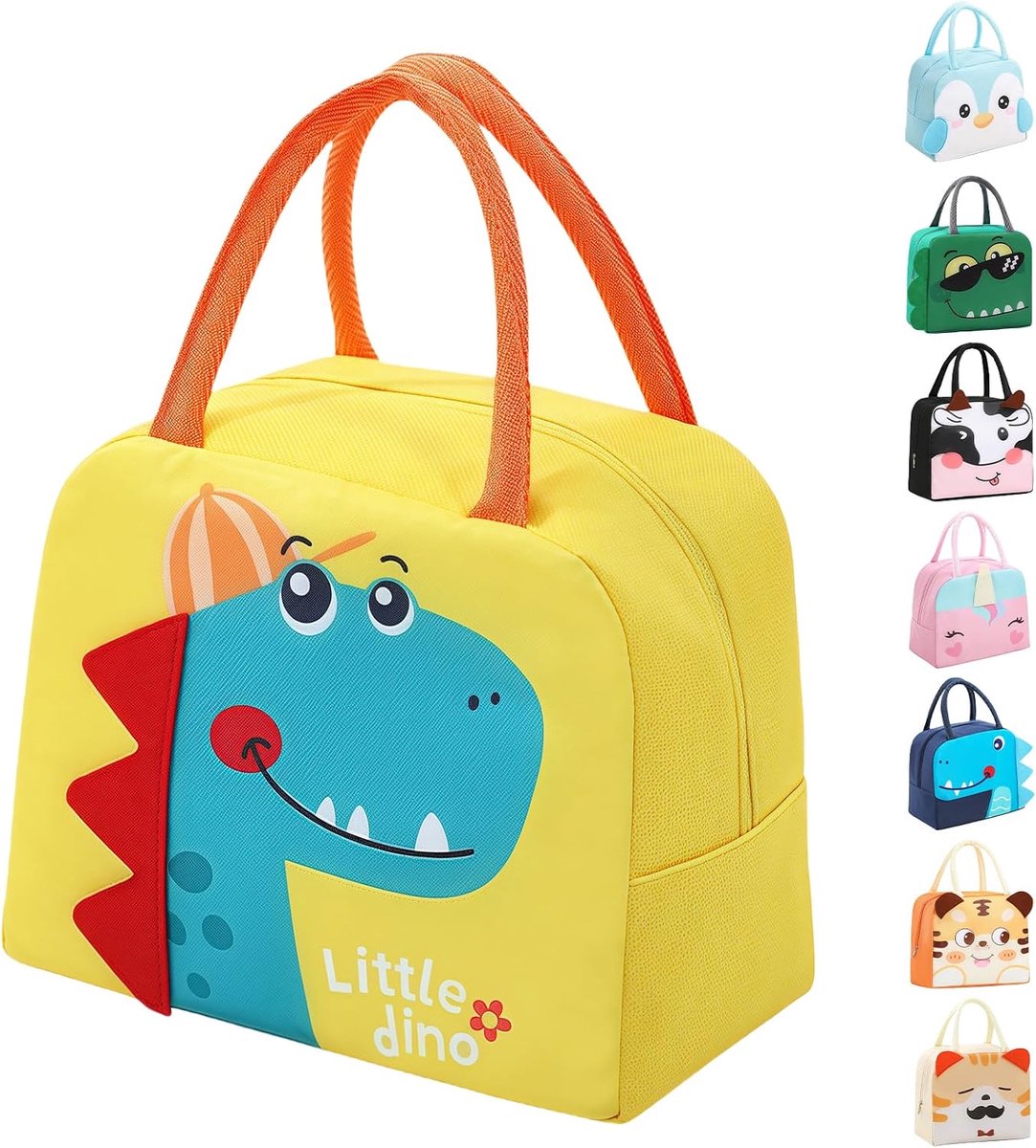School Lunch Bag Picnic Cooler Bag Kids Reusable Cooler Box Insulated Cartoon Meal Portable Student Waterproof Lunch - ShopVlot