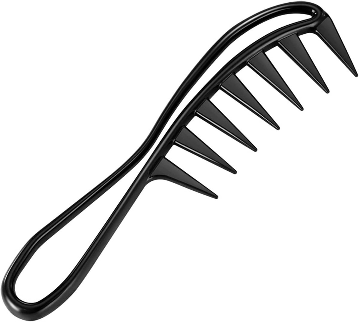 1 x Curly Hair Comb, Large Teeth Comb, Large Comb, Wide Comb, Shark Comb, for Different Hair Types, Anti-static - ShopVlot