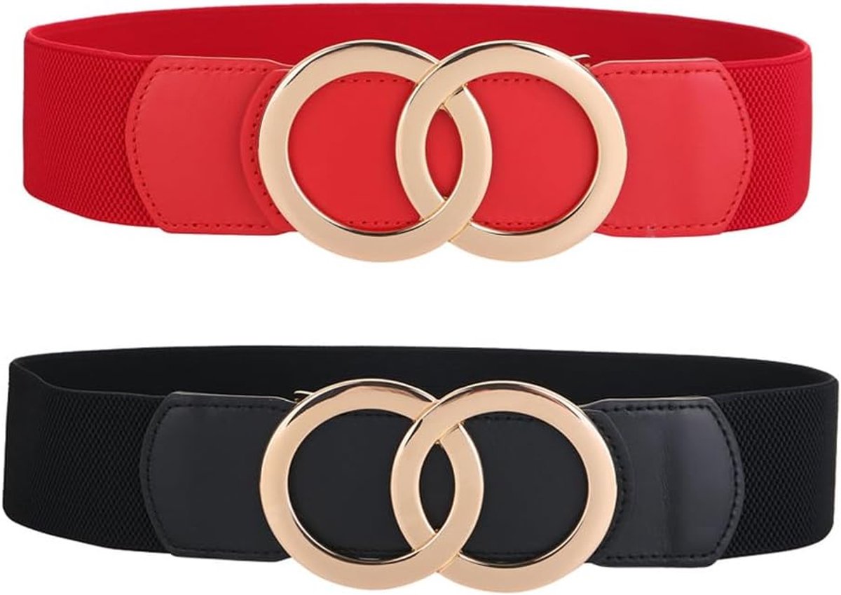 Ladies Elastic Waist Belt Ladies Waist Belt Ladies Wide 5CM Leather Belt Large Waist 70CM-160CM Black Fashion Woman - ShopVlot