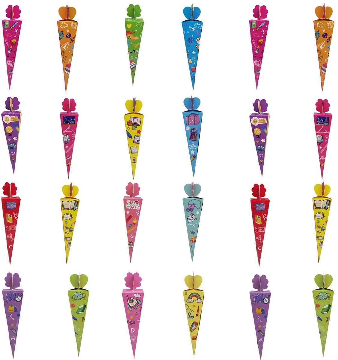 Solidchoice - Set van 24 Candy Bags voor Schoolfeesten en Cadeaus