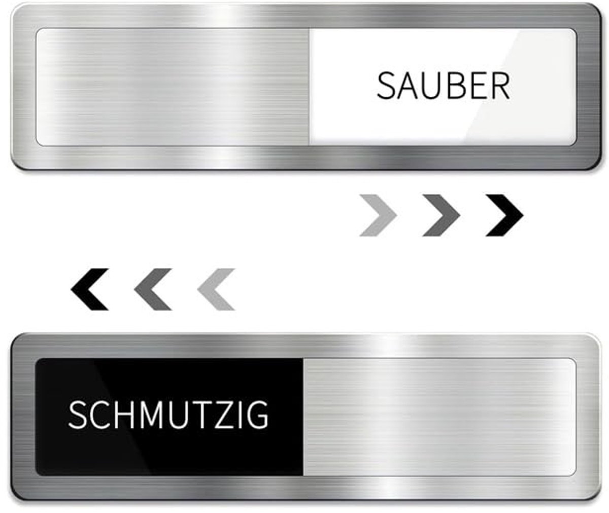 Solidchoice - Magnetische Herinneringsbord voor Vaatwasser met 'Schoon/Vies'