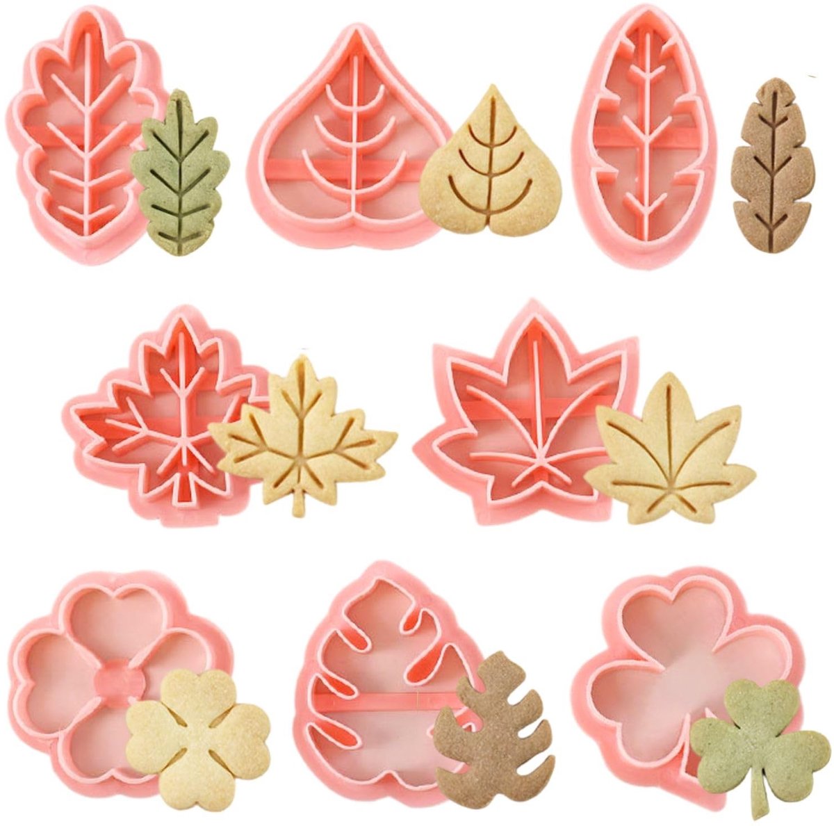 Solidchoice - Set van 8 Herfst Koekjesuitsteekvormen voor Seizoensgebak