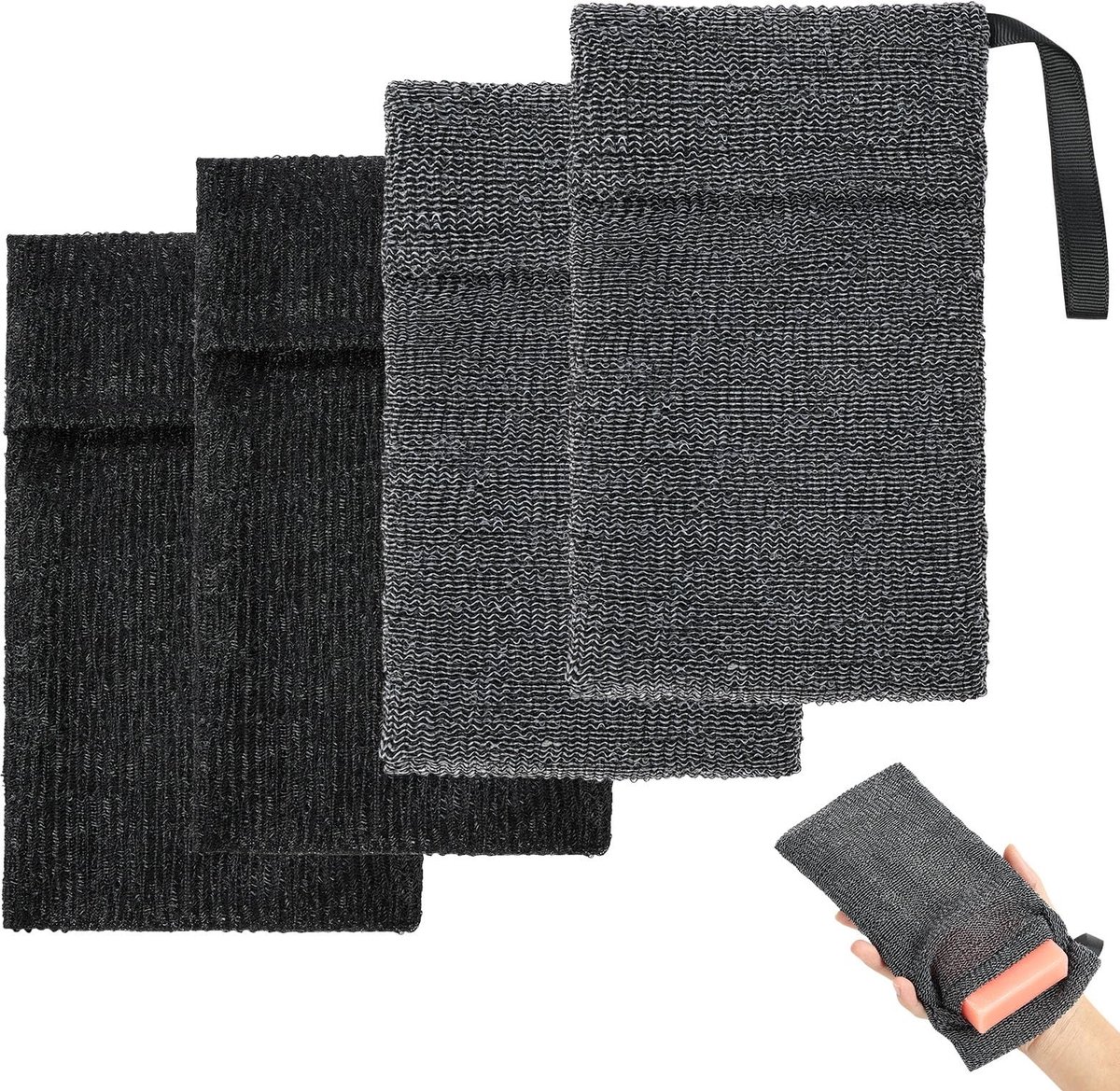 Solidchoice - Set van 4 Zeepzakjes voor Snel Schuimend Effect