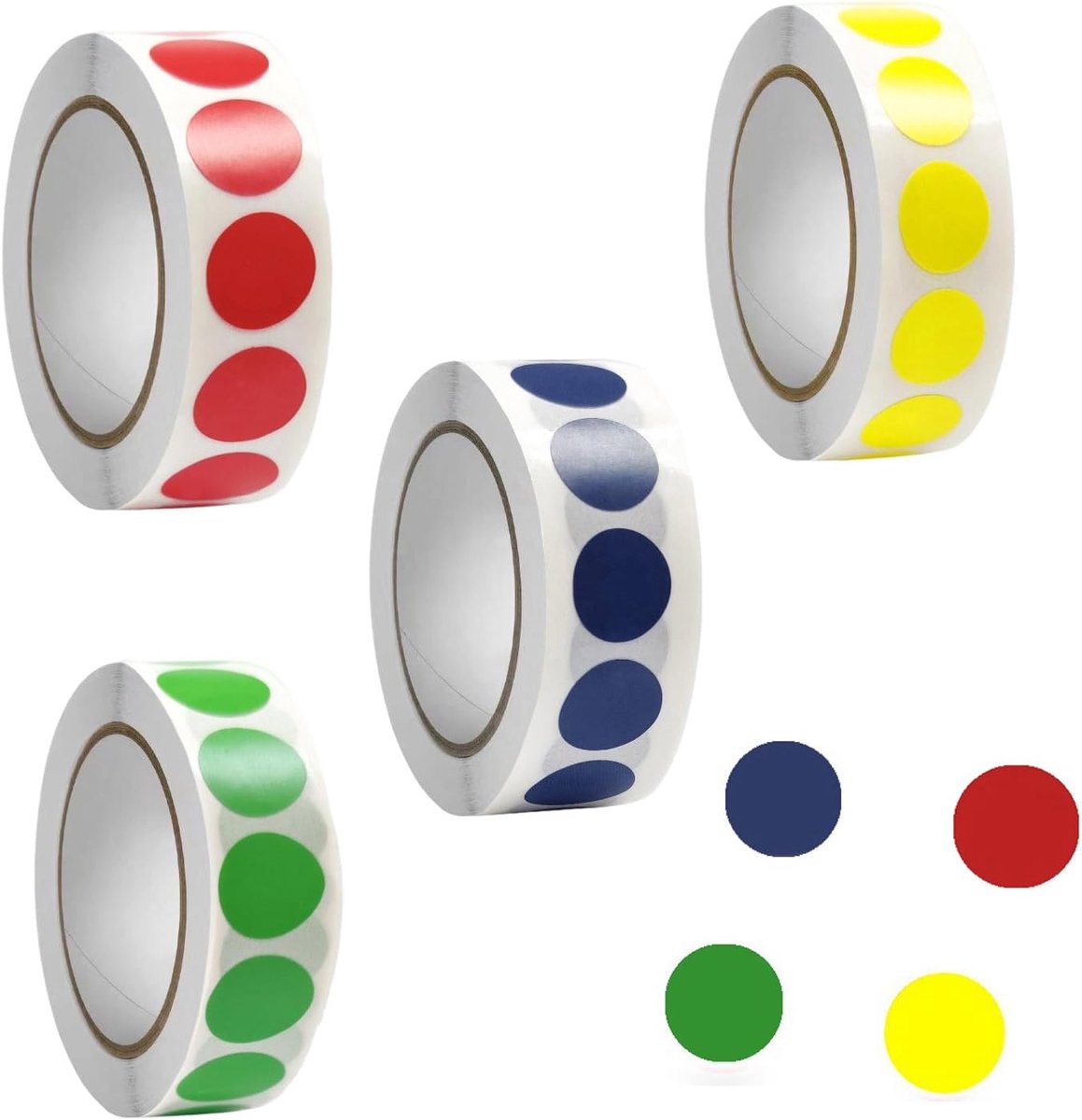 Kleurige zelfklevende stippen 4000 stuks - ronde markers - heldere kleuren - ideaal voor kleurcodering - ShopVlot