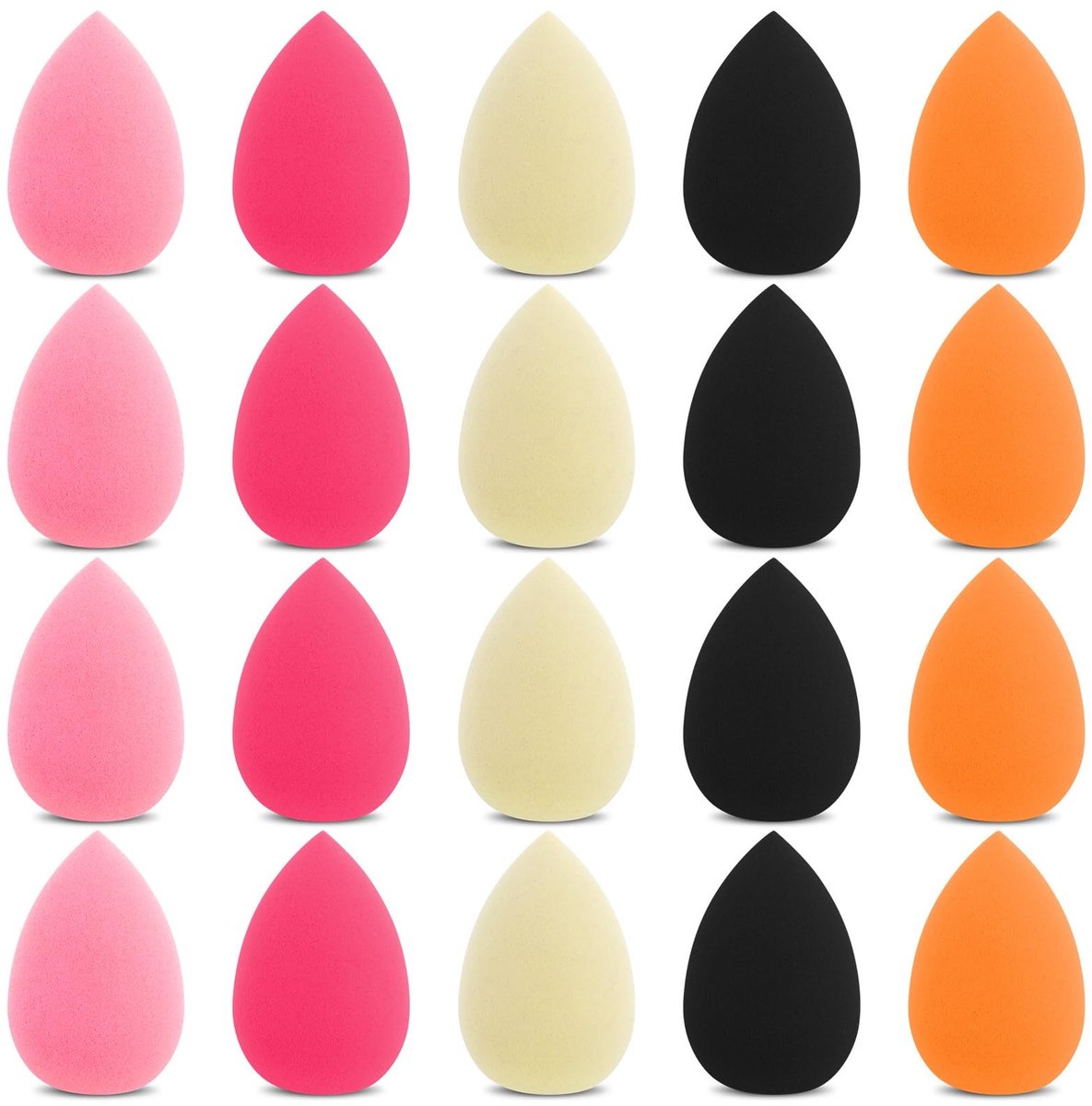 Solidchoice - Set van 20 Wasbare Make-upsponzen voor Vloeibare en Poeder Cosmetica