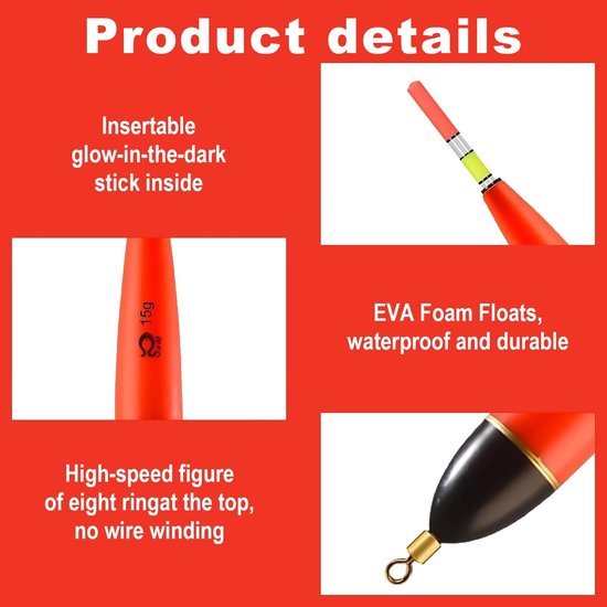 Solidchoice - Visset met 5 Stuks, Vissersaccessoires voor Float Fishing van Solidchoice — afbeelding 2