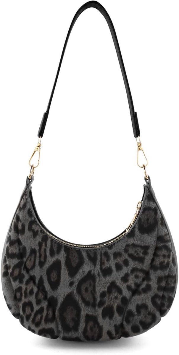 Schoudertas small - trendy luipaardpatroon - handtas met rits - stijlvol voor elke gelegenheid - ShopVlot