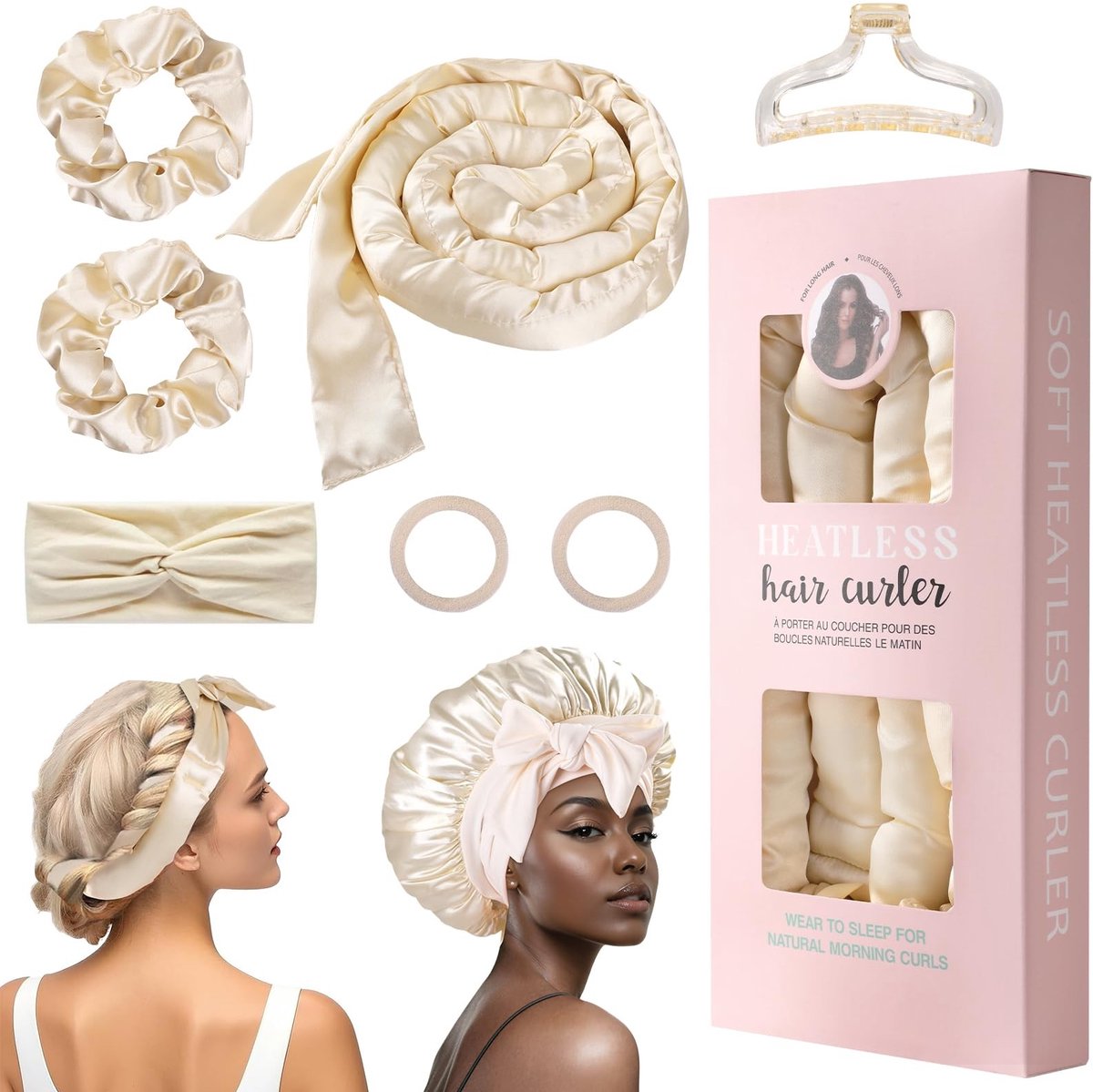 Solidchoice - Set van 8 Heatless Curlers voor Makkelijk Krullen
