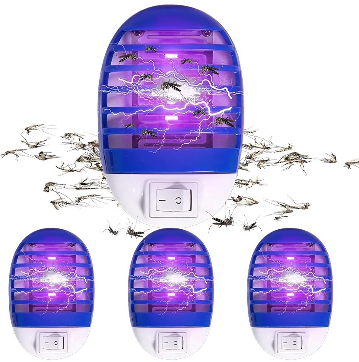 Solidchoice - Elektrische Insectenverdelger met 4 Stuks UV Insectenlamp