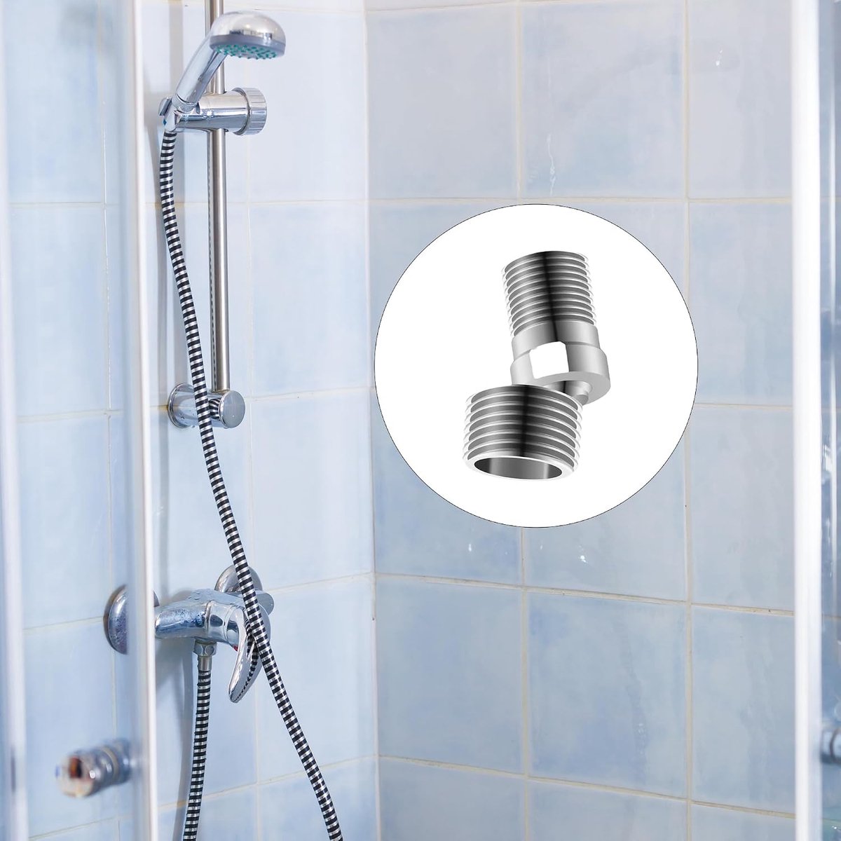 Verstelbare adapters voor douchekraan - Roestvrij staal - 360 graden draaibaar - Ideaal voor keuken en badkamer - ShopVlot