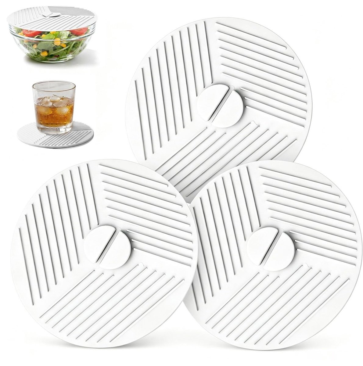 Solidchoice - Set van 3 Silicone Lids 15 cm voor Magnetron en Vershouddoeleinden