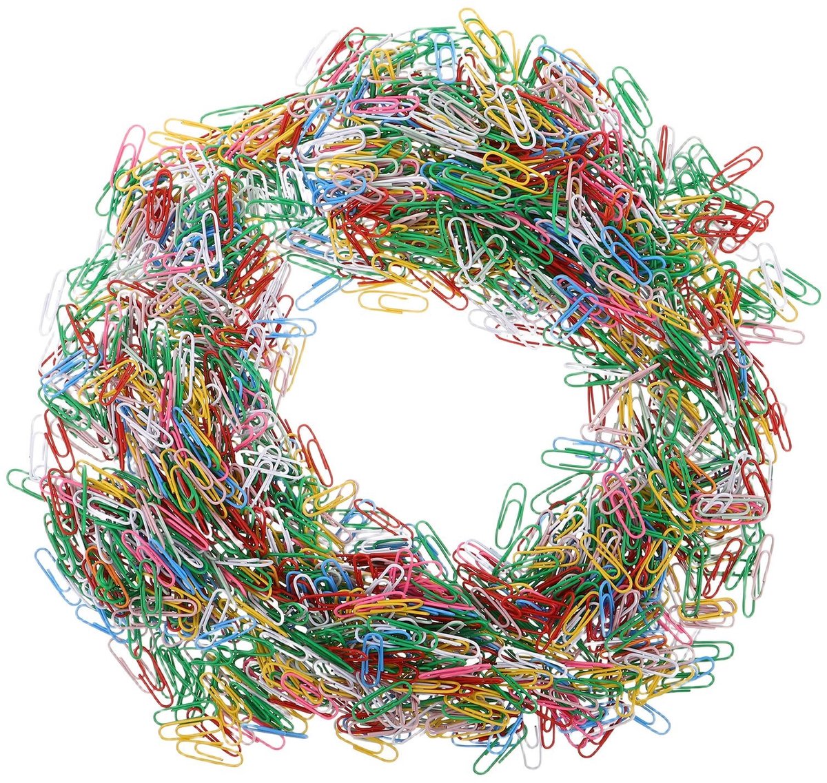 Solidchoice - Set van 1200 Kleurige Kunststof Paperclips voor Kantoor en School
