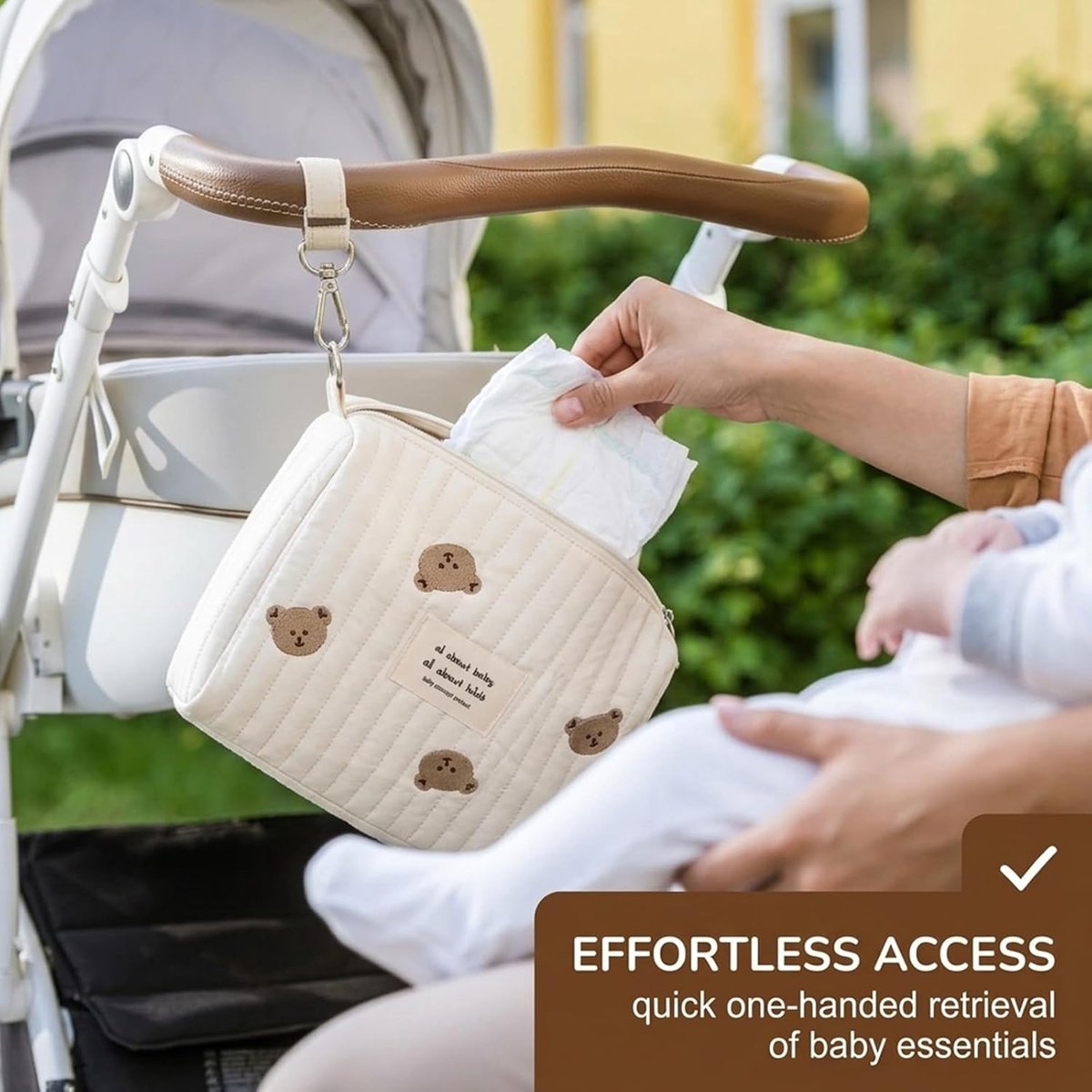 Luiertas voor baby's - ruime tas - waterafstotend materiaal - ideaal voor onderweg - ShopVlot