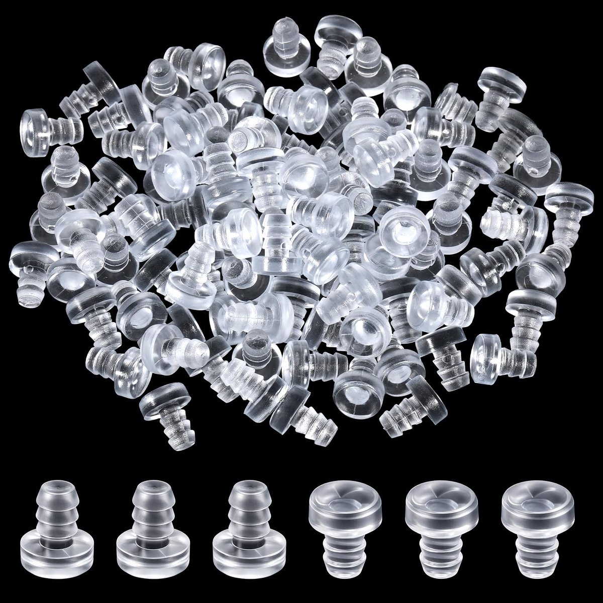 Solidchoice - Set van 100 Transparante Rubberen Buffers