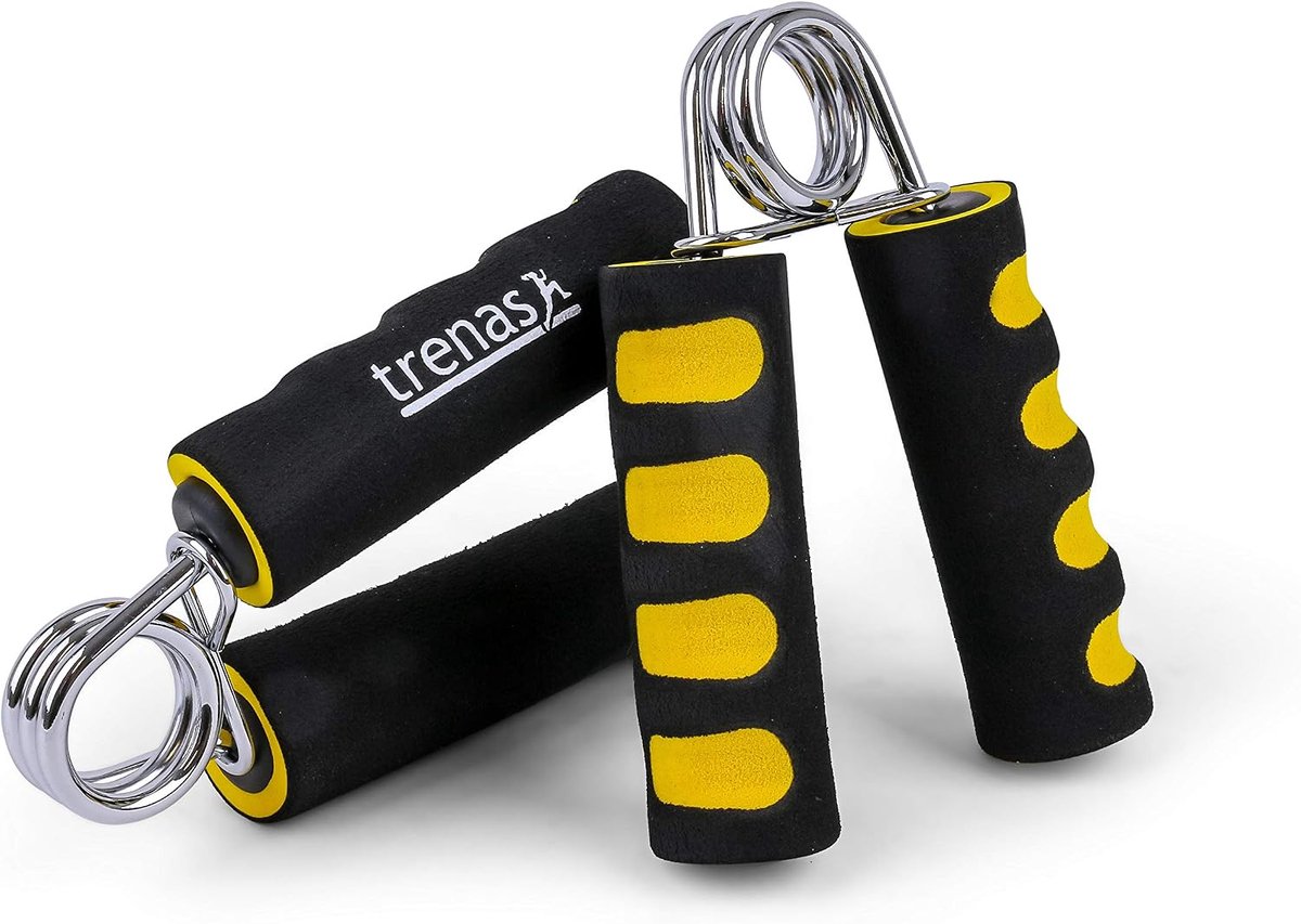 Grip trainer voor handen en onderarmen - ergonomische handgrepen - 2 vinger dumbbells - altijd trainen - ShopVlot