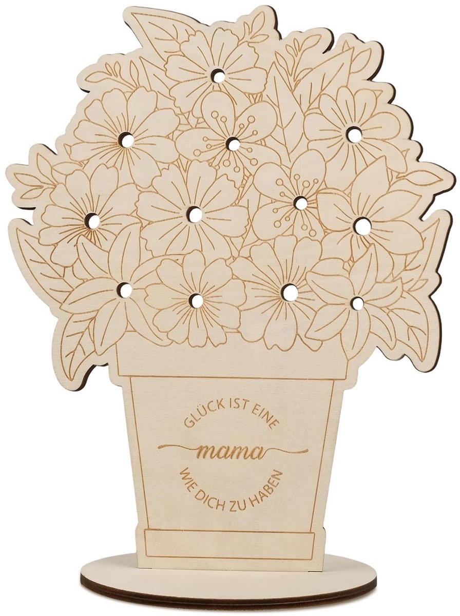 Solidchoice - Houten Bloem Bouquet DIY Craft Set met Gravure
