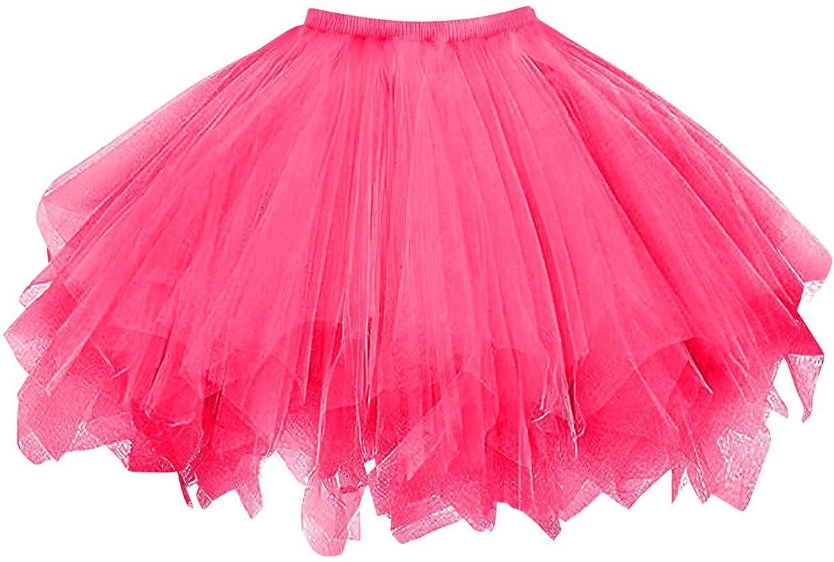 Solidchoice - Fuchsia Tutu Rok voor Vrouwen met 3 Lagen
