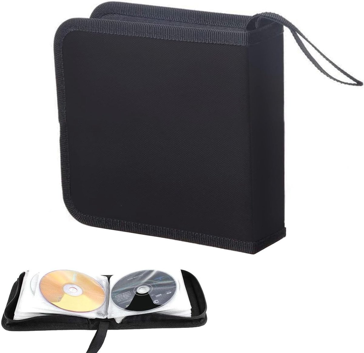Solidchoice - CD Opbergzak voor 40 Discs, Zwart