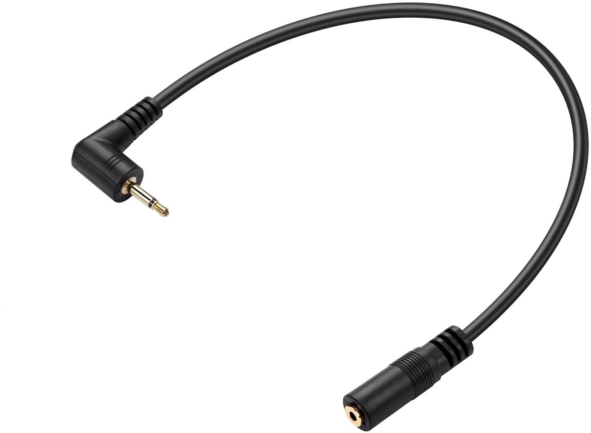 Solidchoice - 2.5mm Audio Kabel met Haakse Plug voor Smartphone en Hoofdtelefoon