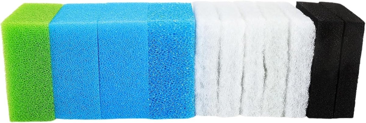 Set van 11 Filtersponzen voor Aquaria - Diverse Kleuren - Hoogwaardige Filtermedia - Voor Juwel Compact en Bioflow 3.0