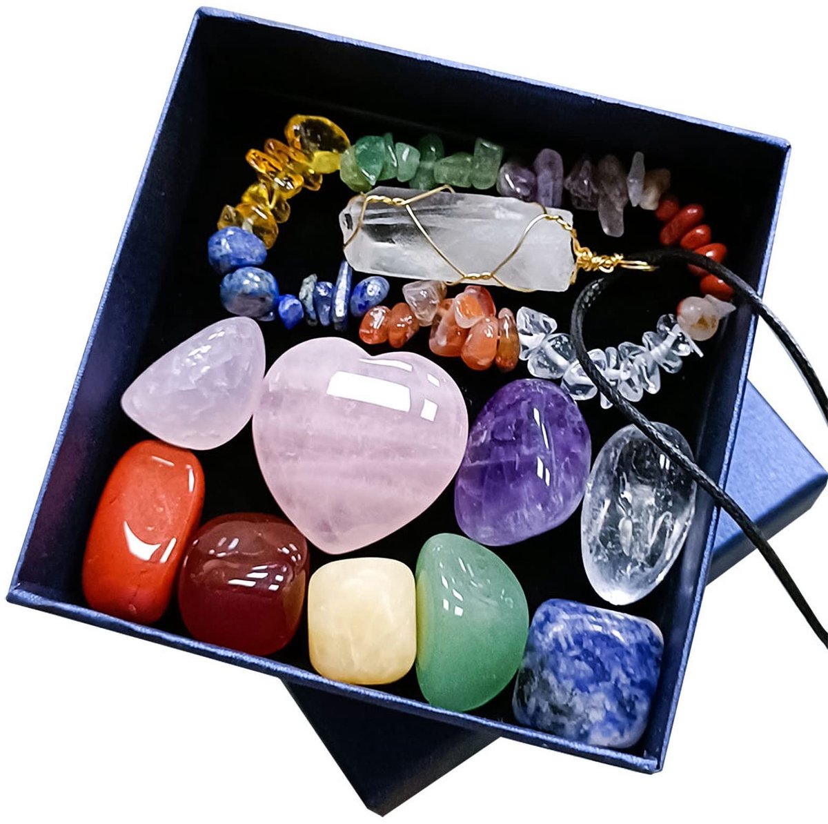 Solidchoice - Set van 11 Chakra Helende Kristallen en Edelstenen voor Spirituele Decoratie