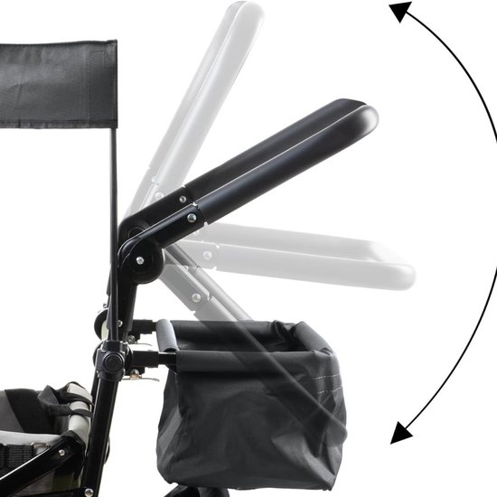 VALI® Bolderkar met Dak - Transportwagen met Dak - Opvouwbare Transportwagen - Grijs - 120cm x 55cm x 98cm van Vali — afbeelding 5