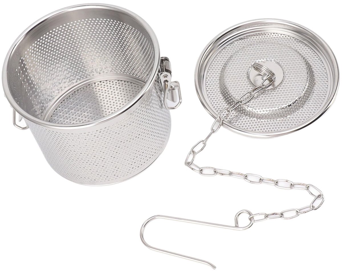 Solidchoice - Roestvrijstalen Kruidenzeef met Ophangketting en Diameter van 12 cm