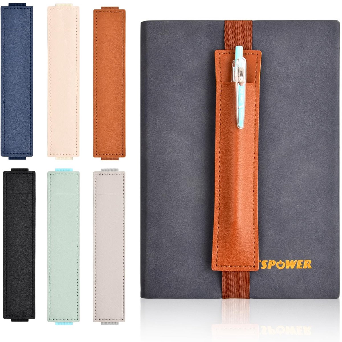 Solidchoice - Set van 6 Herbruikbare Pennenhouders voor Notitieboek