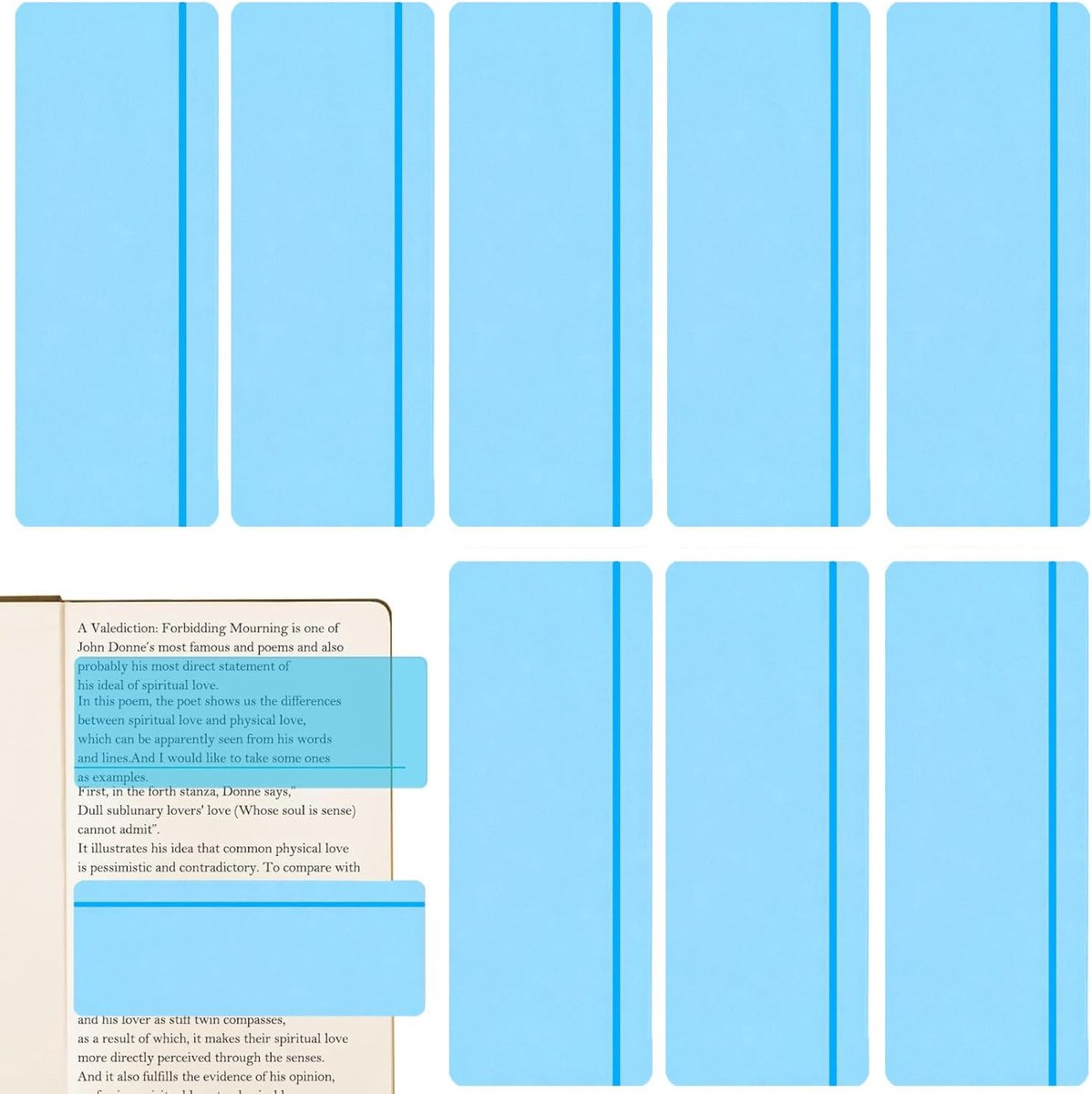 Leesliniaal 19 x 7 cm - Blauw - Overlay voor dyslexie - Vermindert visuele stress - ShopVlot