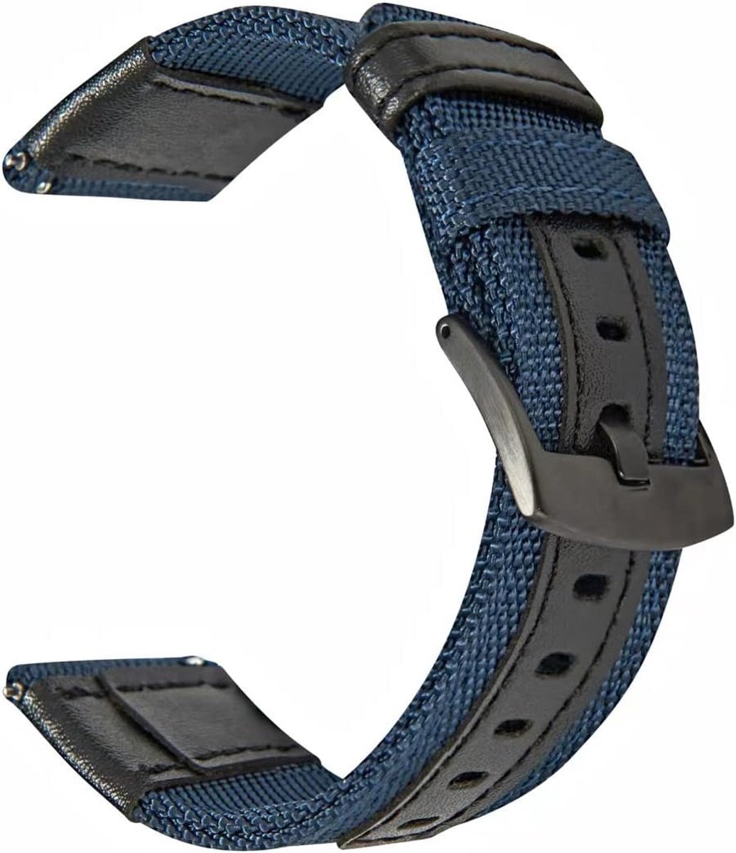 Replacement smartwatch strap with quick release, tarpaulin watch straps 22 20 mm, smartwatch accessories, nylon - ShopVlot