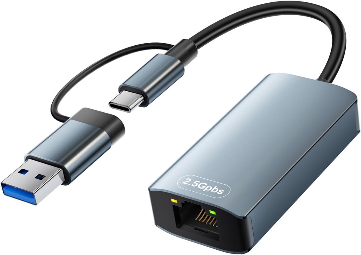 Loydia USB C Ethernet Adapter 2.5G, LAN Network Splitter - ShopVlot