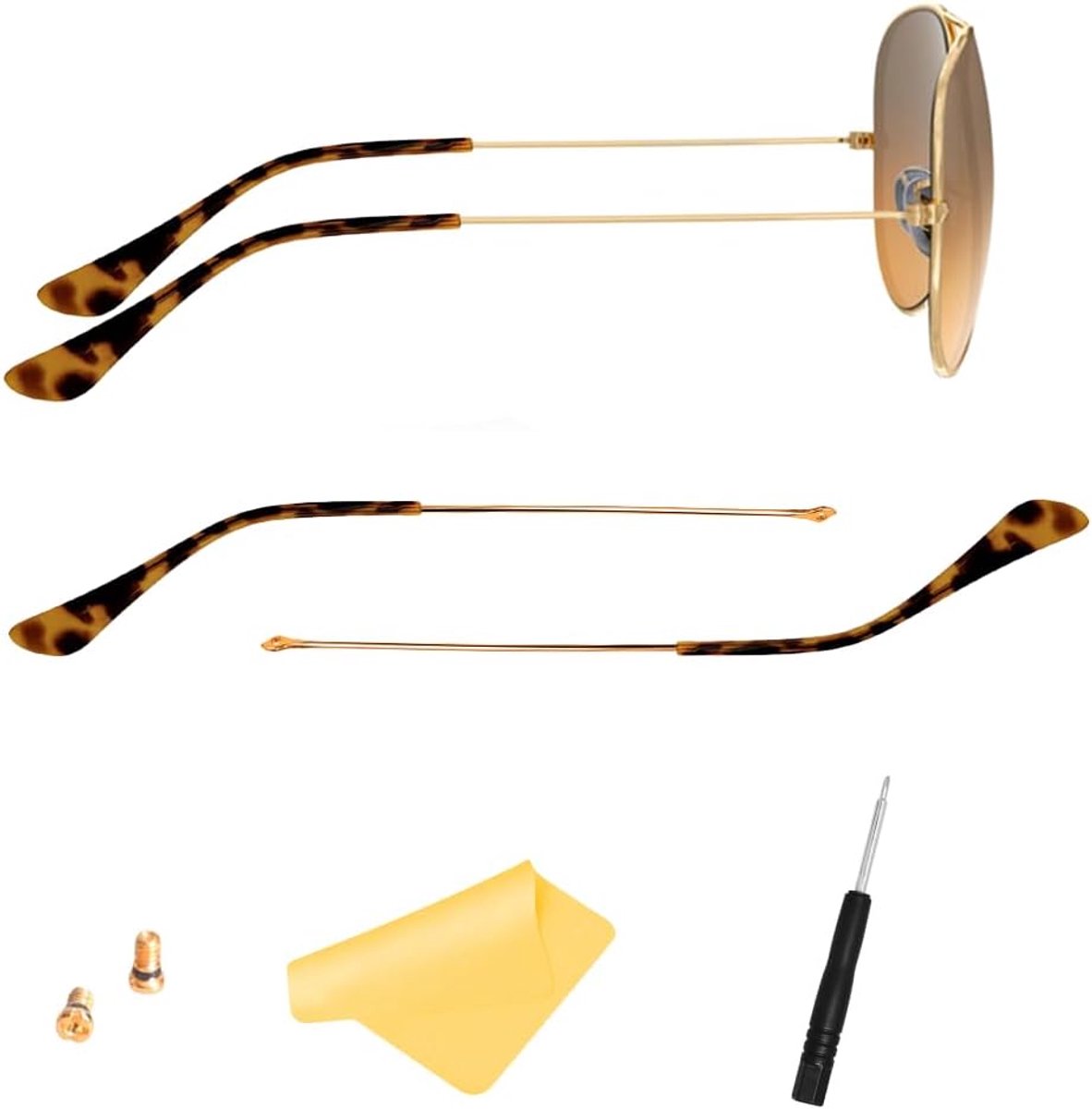 Vervanging Arm Temple Tips voor RB3025 Zonnebril Reparatie Kit Onderdelen - ShopVlot