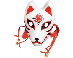 YangYong Fox Cosplay Mask for Masquerade Ball, Party, Halloween, Japanese Kitsune Kabuki Masks - ShopVlot