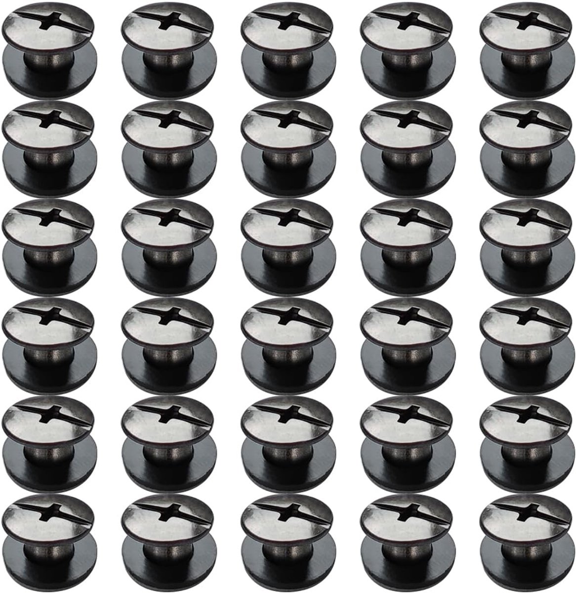 Chicago Book Screws 30 Pieces Stainless Steel M5 x 4mm Chicago Screws Bookbinder Screws Rivets for Leather Bags Books - ShopVlot