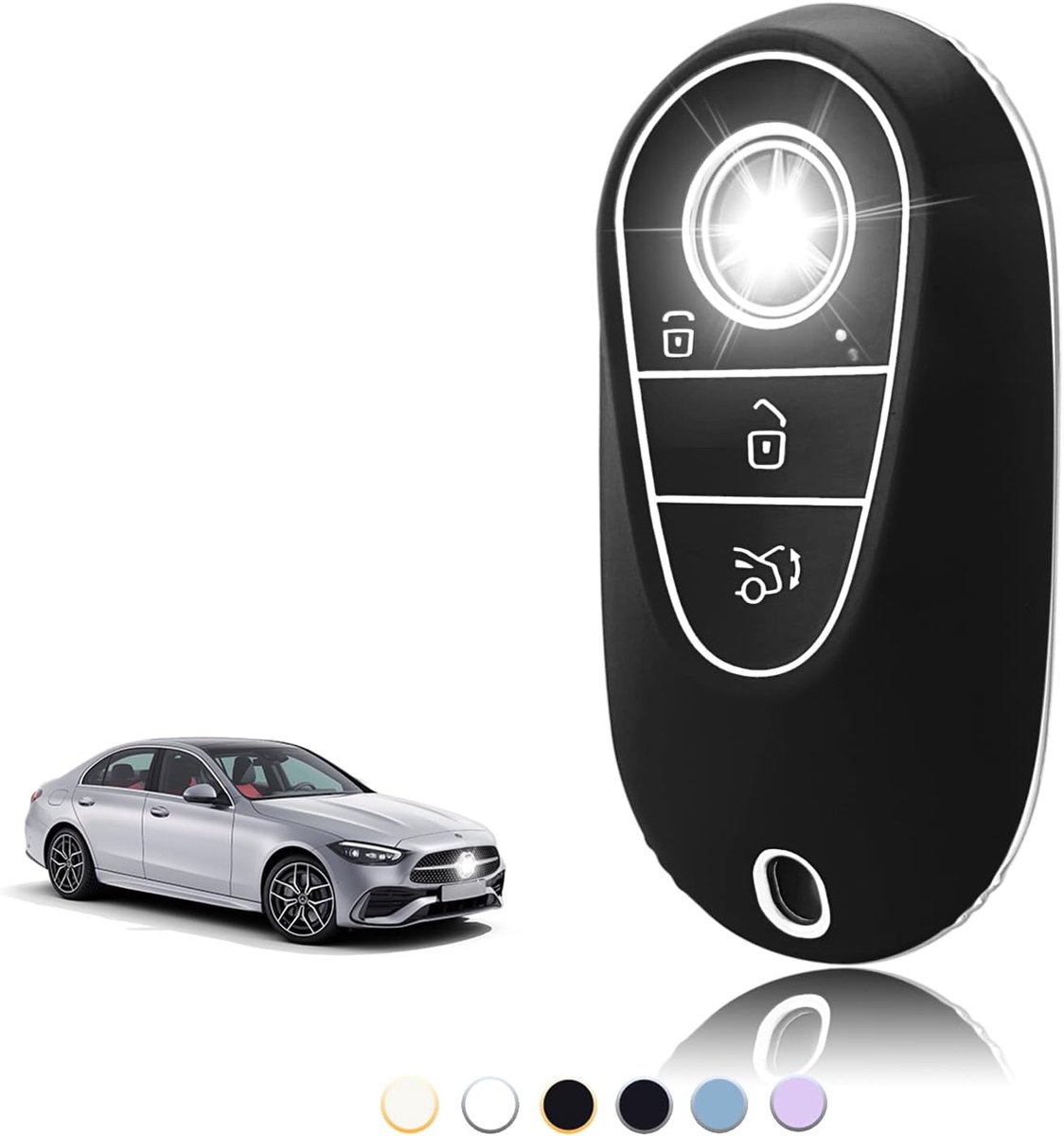 Key Cover TPU, Car Key Cover Fit For Mercedes Benz C/E/G/S Class W223 W206 S300 S350 S400 S450 S350L S400L S450L S500L - ShopVlot