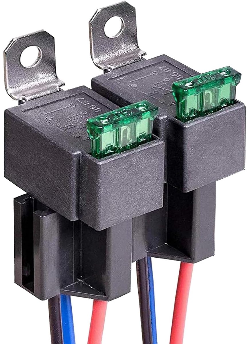 2pcs 12V Security Relay 30A ATO/ATC Flat Fuse with Wire Harness Kit, 4 Pole SPST Relay for the Automotive Area with 12 - ShopVlot