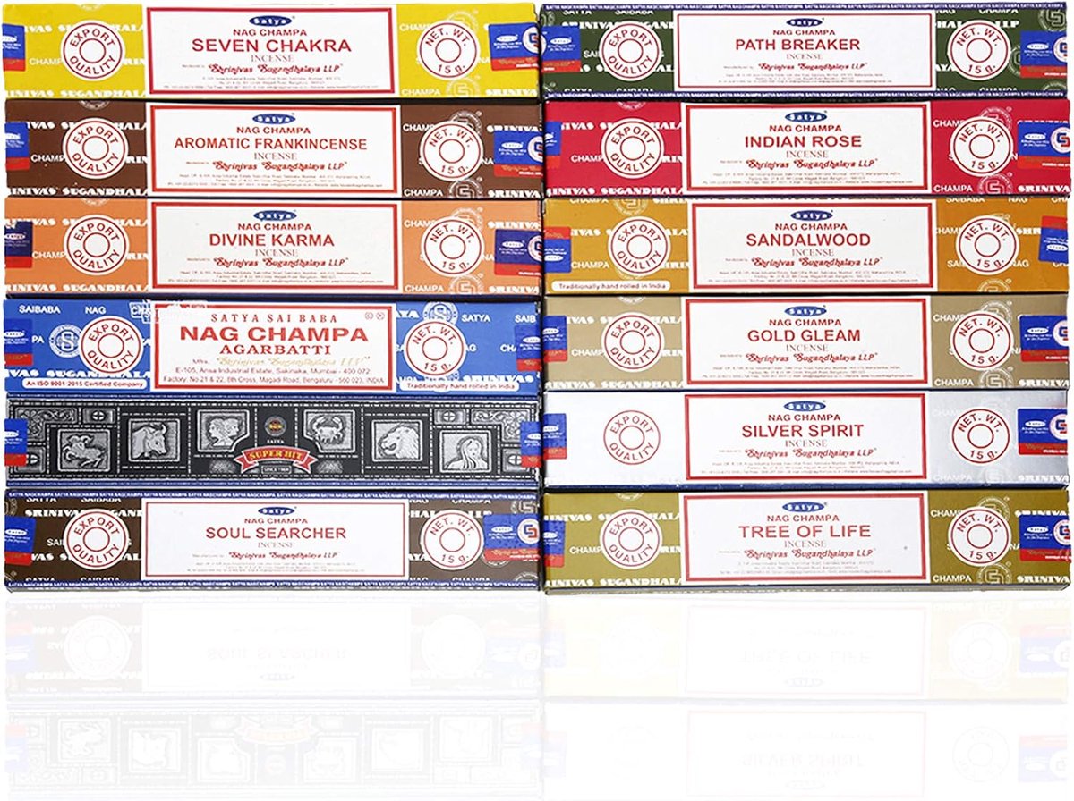Wierookstokjes 12pcs 15g - Natuurlijke geurvarianten - Handgemaakt - Creëer een rustgevende sfeer - ShopVlot
