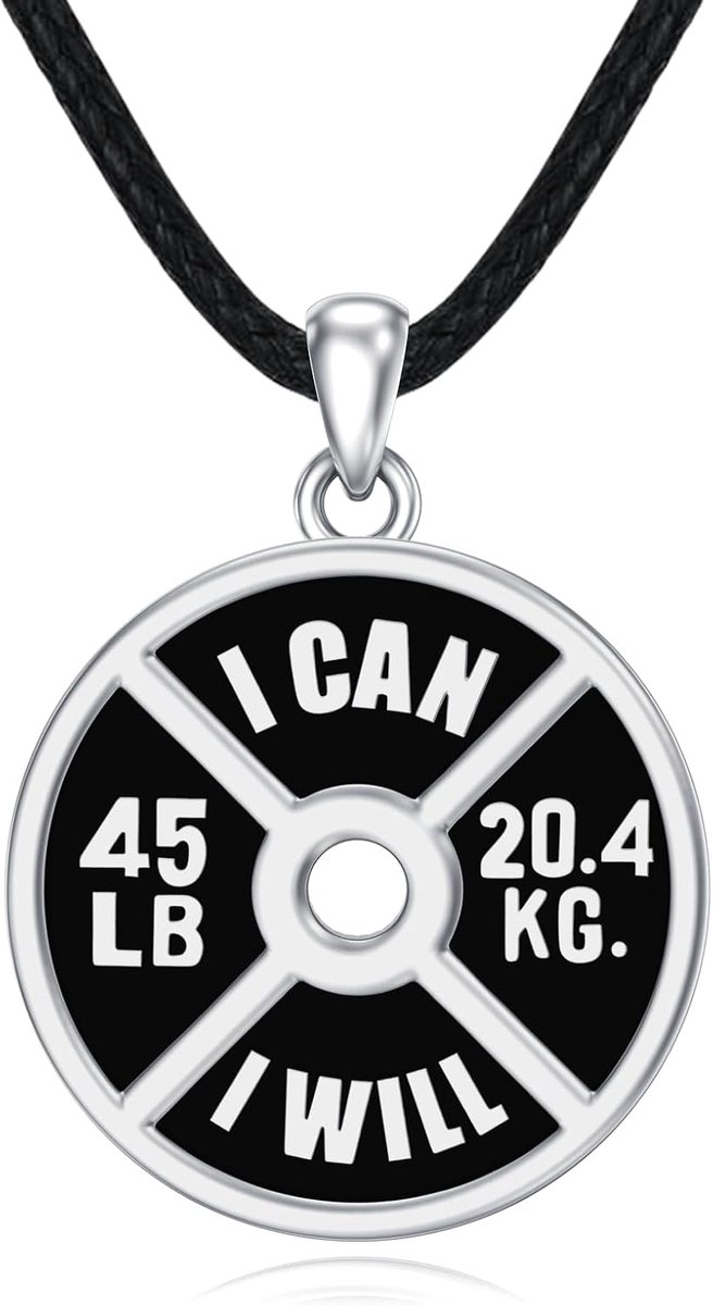 Weight Lifting Ketting - 925 Sterling Zilver - Dumbbell Pendant - Perfect voor Fitnessliefhebbers - ShopVlot