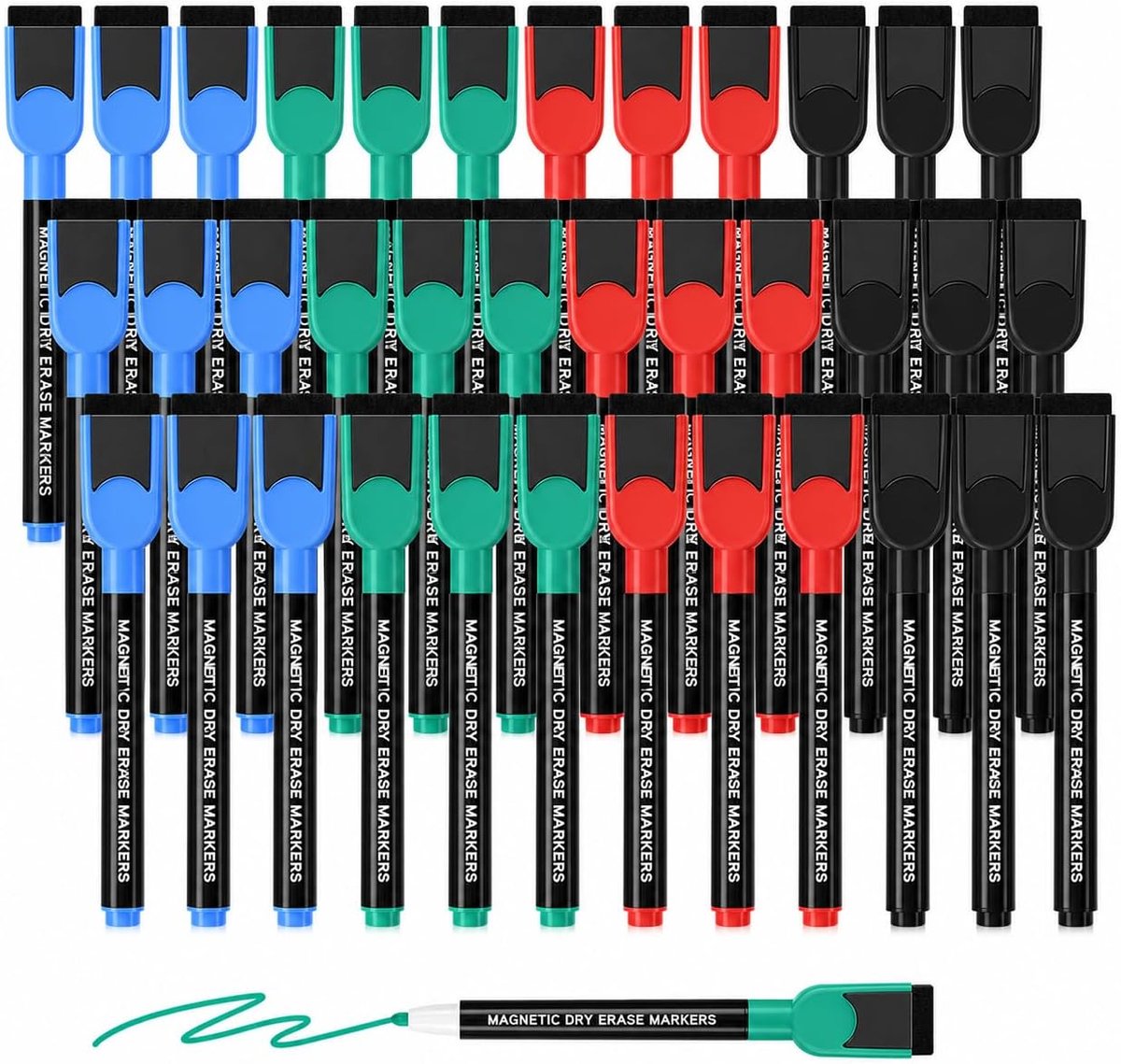 Magnetische dry erase markers 36 stuks - fijne tip - lage geur - ideaal voor koelkastkalenders - ShopVlot