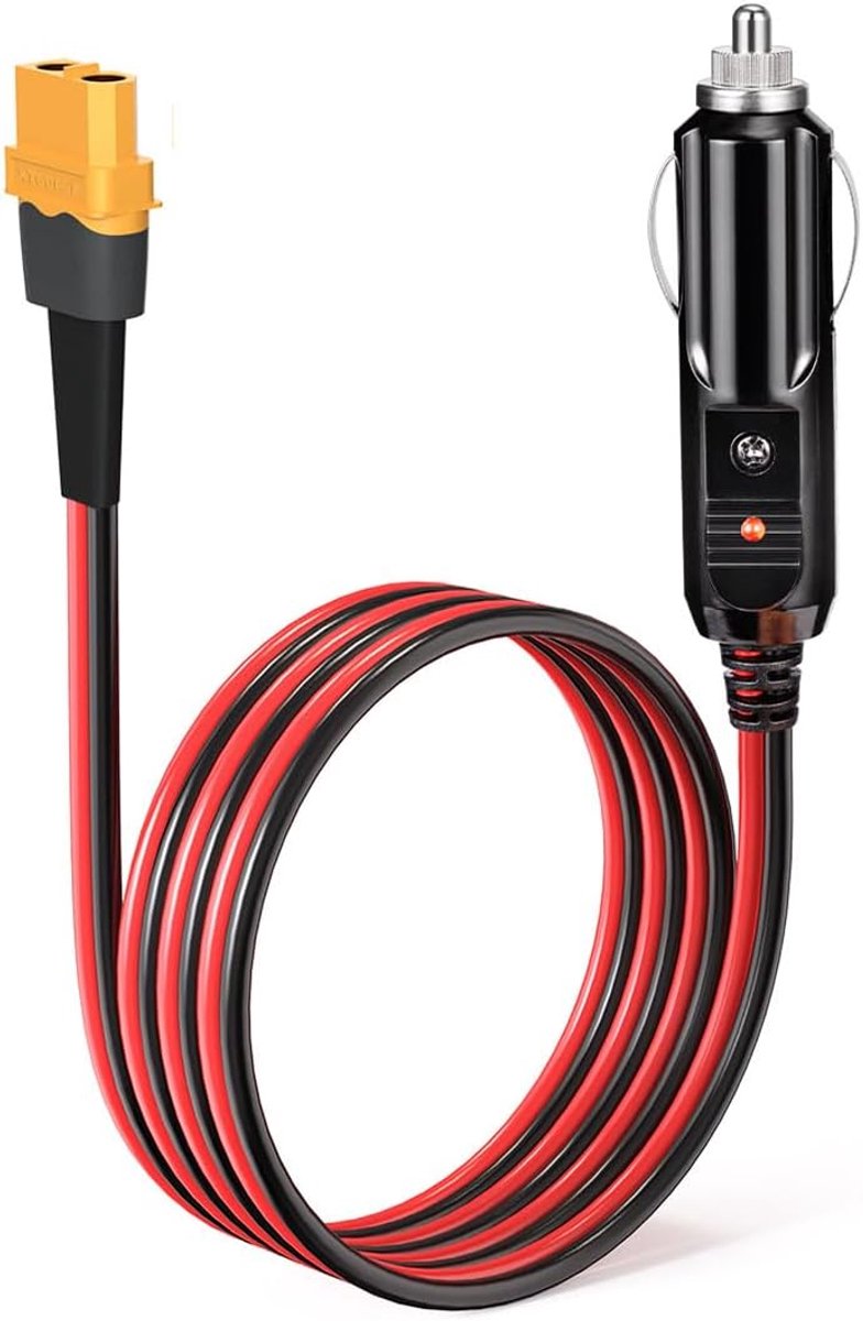 Cigarette Lighter Plug Kabel 1,52m - 14AWG Tinned Koper - Weerstandloos - Voor stabiele stroomvoorziening - ShopVlot