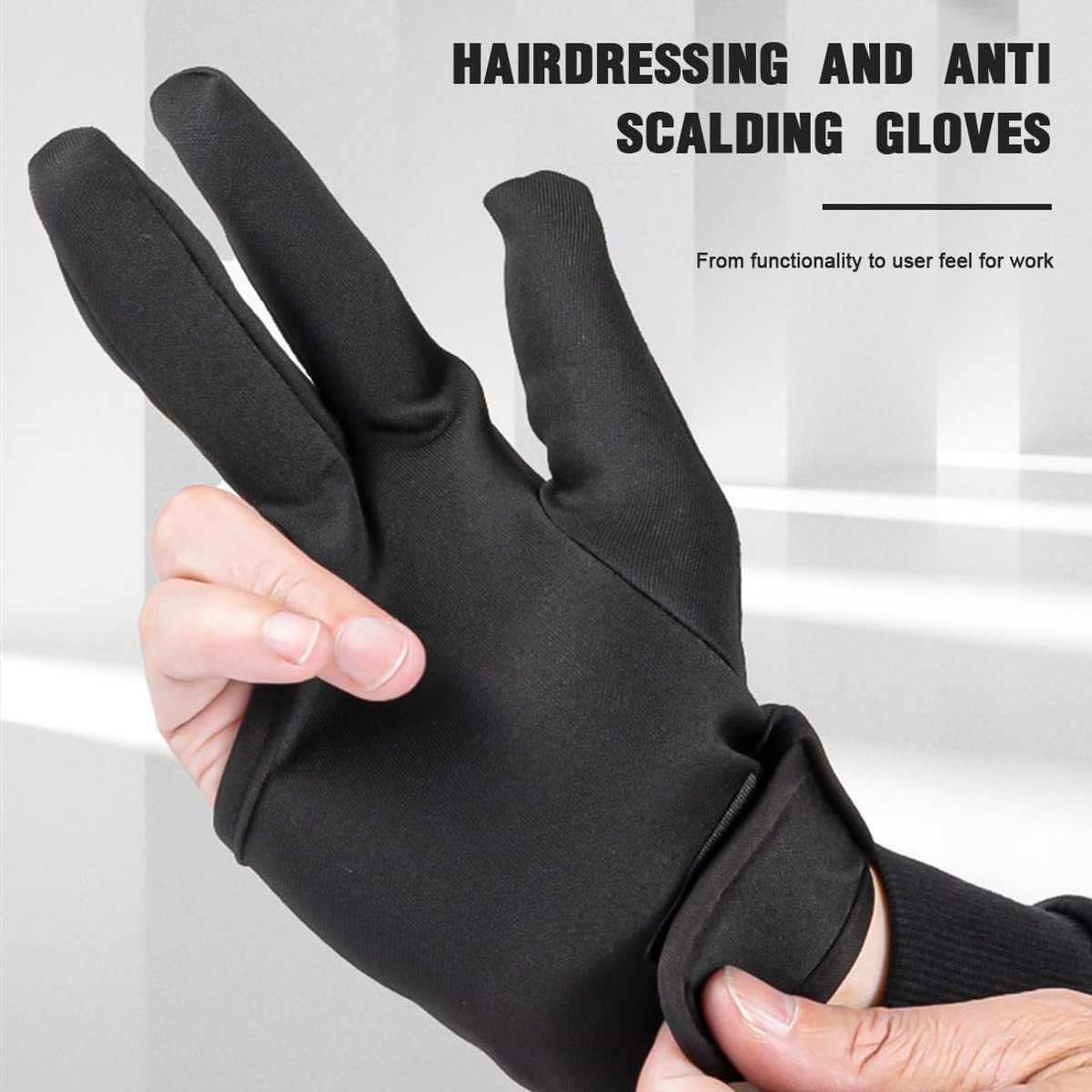 2 stuks thermische kappershandschoenen - Isolatie en hittebestendigheid - Ideaal voor het gebruik van stijltangen en krultangen, voor styling, bescherming en veiligheid bij haarverzorging
